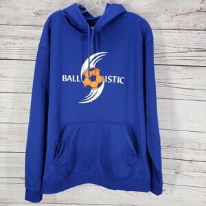 BAW Athletic Wear Men's Blue Slip On Hooded Jacket Size XL